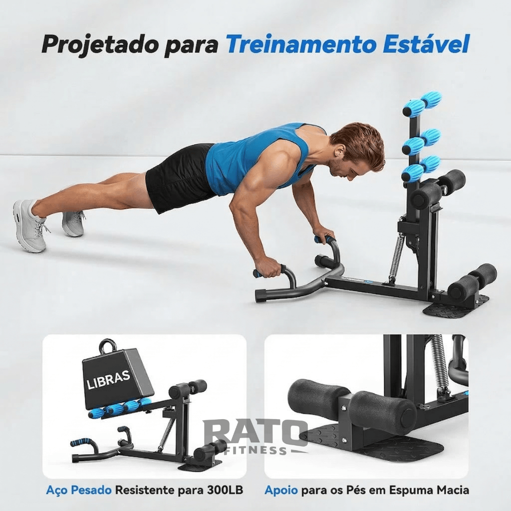 Aparelho Compacto de Agachamento Multifuncional 3 em 1 para Pernas e Glúteos - Preto - Imagem 10