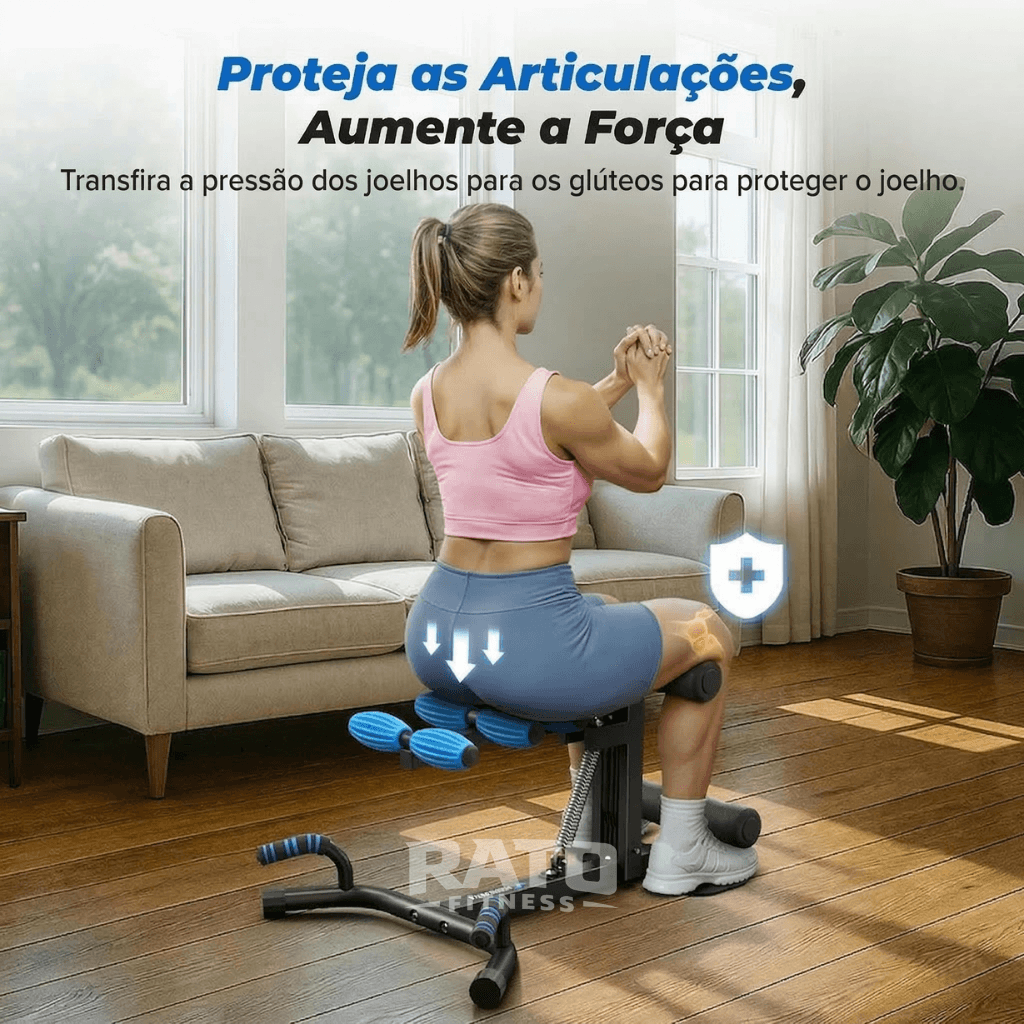 Aparelho Compacto de Agachamento Multifuncional 3 em 1 para Pernas e Glúteos - Preto - Imagem 4