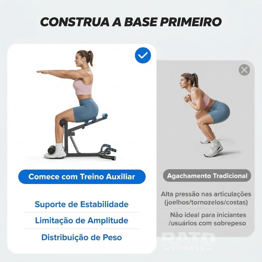 Aparelho Compacto de Agachamento Multifuncional 3 em 1 para Pernas e Glúteos - Preto - Imagem 5
