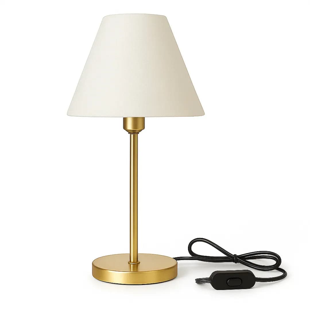 Abajur De Mesa Dourado – Linha Glamour