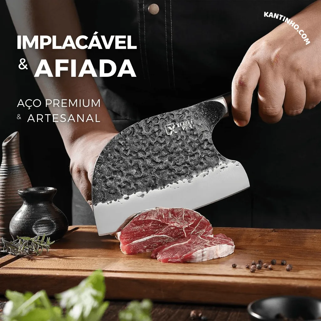 Kit Chef Nakiri Santoku 9 Peças com Tábua de Corte - Aço Carbono + Bolsa - Imagem 18