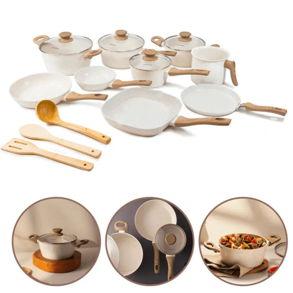 Cozinha dos Sonhos 9 peças Revestimento Cerâmico Premium Indução - Bege - Imagem 1
