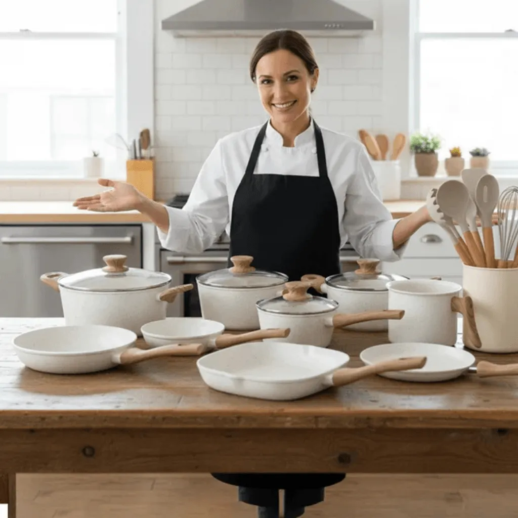 Cozinha dos Sonhos 9 peças Revestimento Cerâmico Premium Indução - Bege - Imagem 15